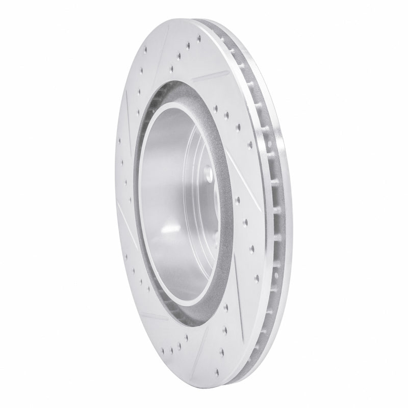 R1 Concepts R1 06-23 Dodge Magnum Rear Right Drilled & Slotted Silver Brake Rotor