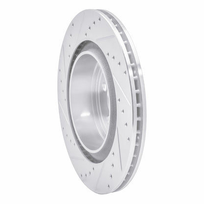 R1 Concepts R1 06-23 Dodge Magnum Rear Right Drilled & Slotted Silver Brake Rotor