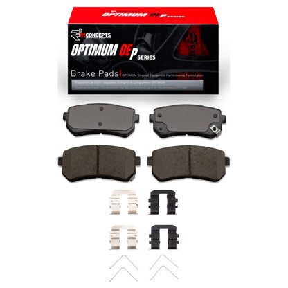 R1 Concepts R1 16-20 Hyundai Sonata Rear Optimum OE Brake Pads & Hardware Kit