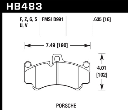 Hawk Performance Hawk DTC-80 01-13 Porsche 911 (996/997) Front Race Brake Pads