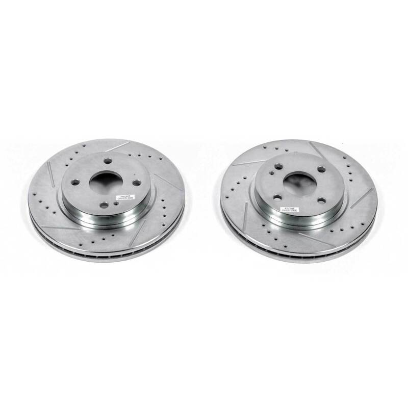 PowerStop Power Stop 11-14 Mazda 2 Front Evolution Drilled & Slotted Rotors - Pair
