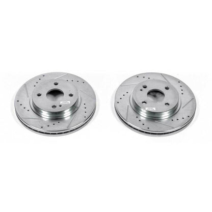 PowerStop Power Stop 11-14 Mazda 2 Front Evolution Drilled & Slotted Rotors - Pair