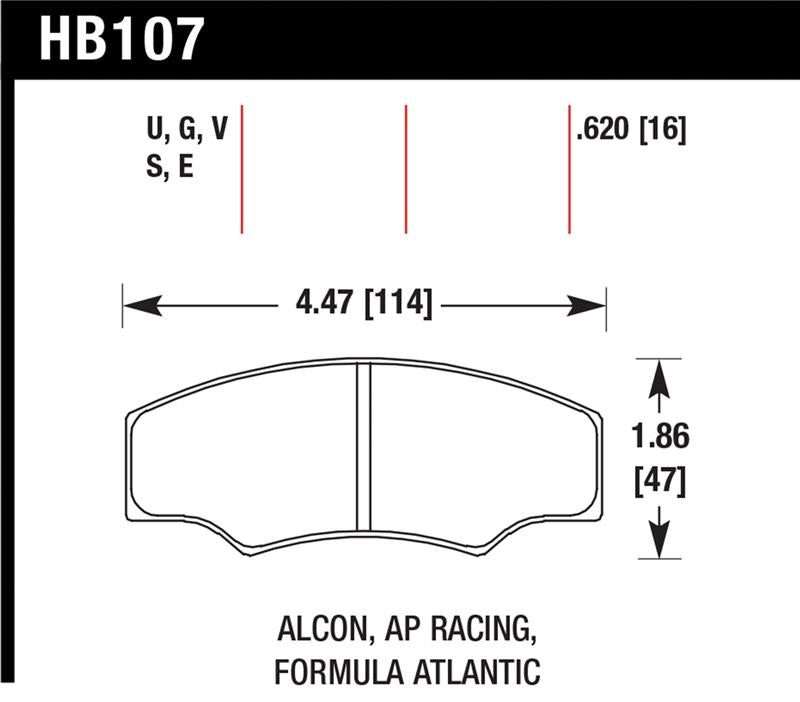 Hawk Performance Hawk CP2361/CP3228/CP5104/CP5144 AP Racing DTC-60 Brake Pads