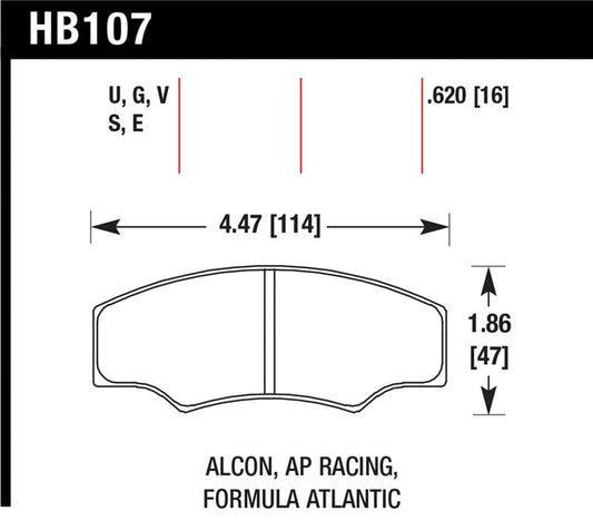 Hawk Performance Hawk CP2361/CP3228/CP5104/CP5144 AP Racing DTC-60 Brake Pads
