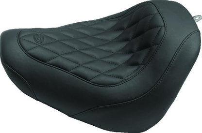 Mustang Motorcycle Mustang 18-21 Harley Fat Bob Wide Tripper Solo Seat Diamond Stitch - Black