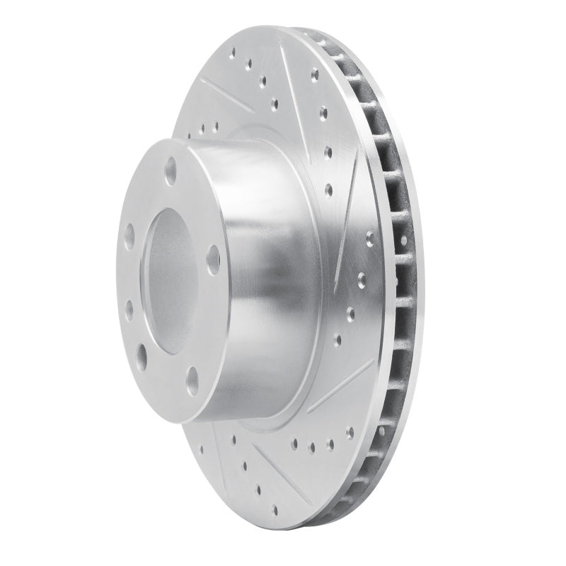 R1 Concepts R1 82-89 BMW 535I Front Right Drilled & Slotted Silver Brake Rotor