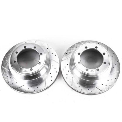 PowerStop Power Stop 99-04 Ford F-350 Super Duty Rear Evolution Drilled & Slotted Rotors - Pair