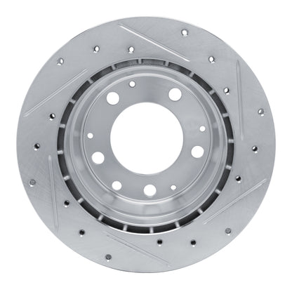 R1 Concepts R1 84-89 Porsche 911 Rear Left Drilled & Slotted Silver Brake Rotor