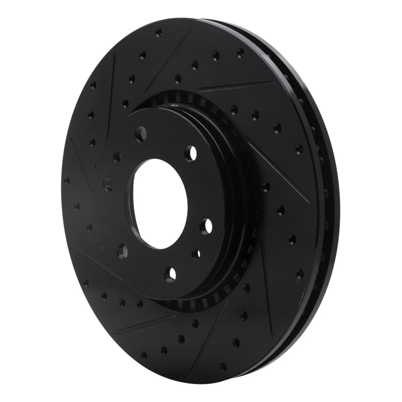 R1 Concepts R1 02-09 Buick Rainier Front Left Drilled & Slotted Black Brake Rotor