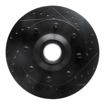 R1 Concepts R1 71-95 Chevrolet C20 Pickup Front Right Drilled & Slotted Black Brake Rotor