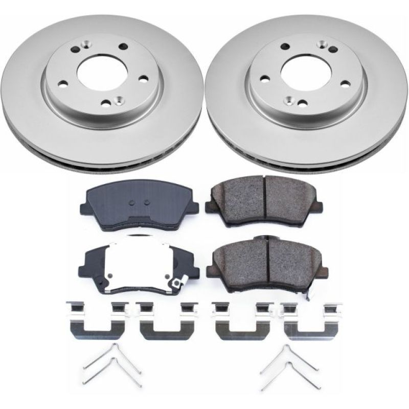 PowerStop Power Stop 17-19 Hyundai Elantra Front Z17 Evolution Geomet Coated Brake Kit