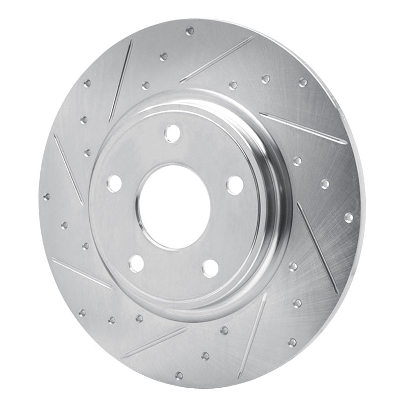 R1 Concepts R1 12-20 Chrysler Town & Country Rear Left Drilled & Slotted Silver Brake Rotor