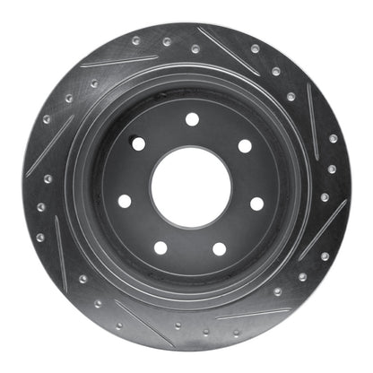 R1 Concepts R1 97-04 Ford F-250 2WD (Excl Super Duty) Rear Left Drilled & Slotted Silver Brake Rotor
