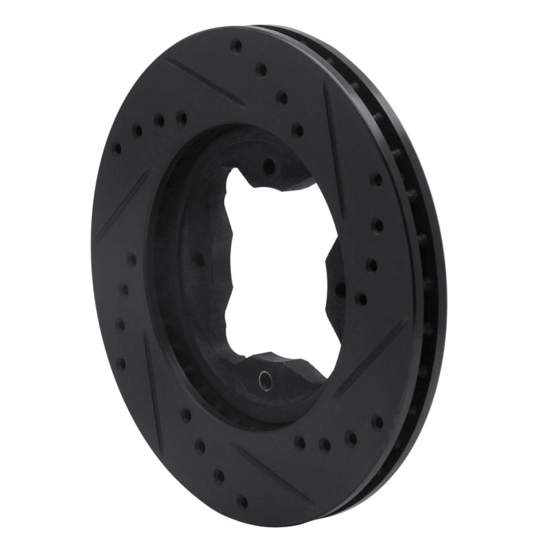 R1 Concepts R1 90-97 Acura CL Front Left Drilled & Slotted Black Brake Rotor