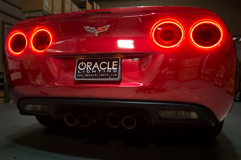 ORACLE Lighting Oracle Chevrolet Corvette C6 05-13 LED Tail Light Halo Kit - Red