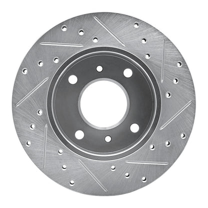 R1 Concepts R1 89-13 Infiniti G20 Front Left Drilled & Slotted Silver Brake Rotor