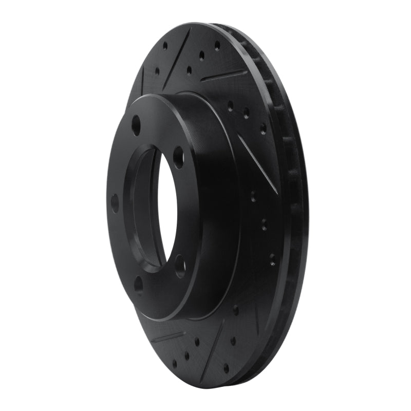 R1 Concepts R1 76-86 Jeep Scrambler Front Left Drilled & Slotted Black Brake Rotor