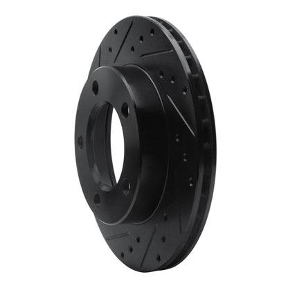 R1 Concepts R1 76-86 Jeep Scrambler Front Left Drilled & Slotted Black Brake Rotor