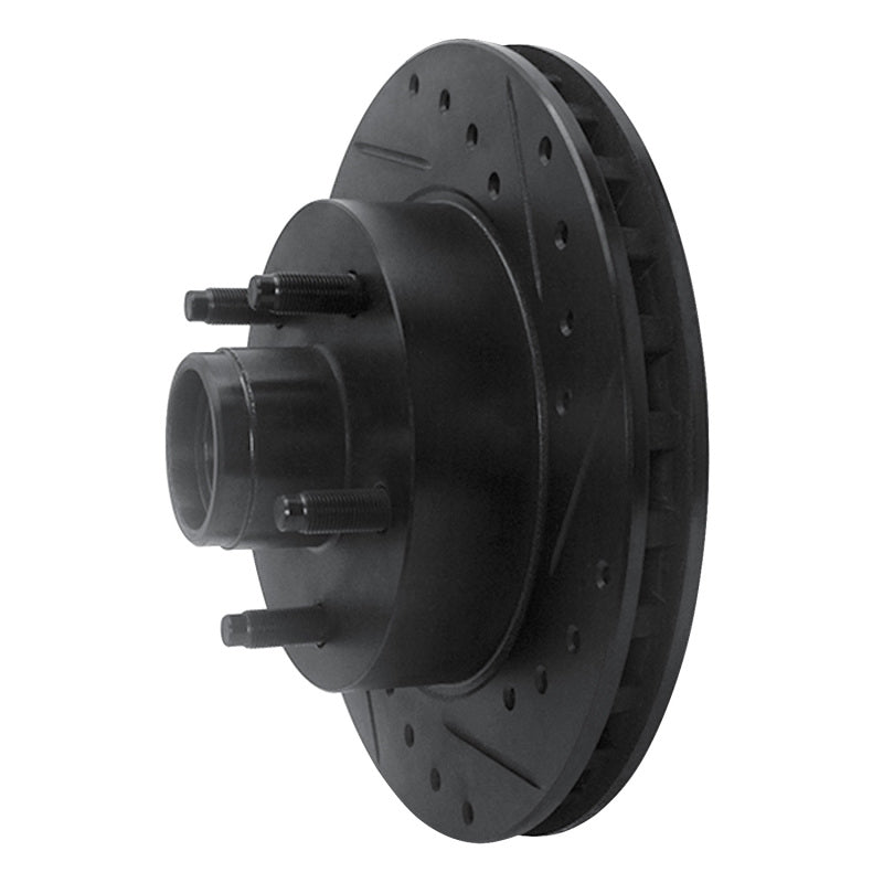R1 Concepts R1 95-97 Ford Ranger (USA/Canada) Front Right Drilled & Slotted Black Brake Rotor