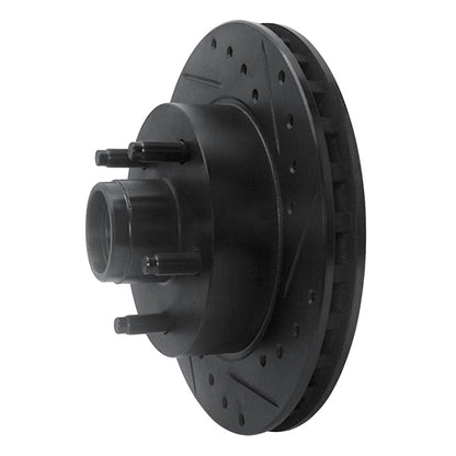 R1 Concepts R1 95-97 Ford Ranger (USA/Canada) Front Right Drilled & Slotted Black Brake Rotor