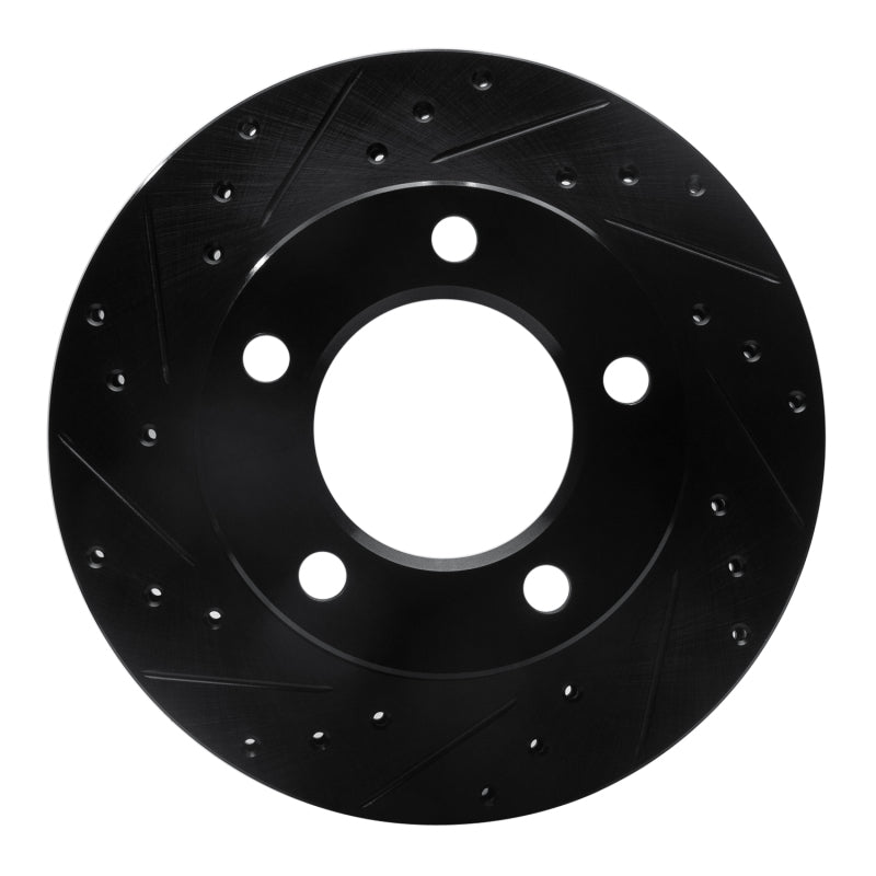 R1 Concepts R1 76-86 Jeep Scrambler Front Left Drilled & Slotted Black Brake Rotor