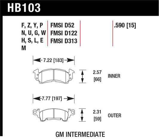 Hawk Performance Ceramic Street Brake Pads