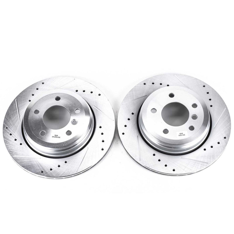 PowerStop Power Stop 04-07 BMW 525i Rear Evolution Drilled & Slotted Rotors - Pair
