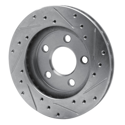 R1 Concepts R1 85-89 Dodge SHADOW Front Left Drilled & Slotted Silver Brake Rotor