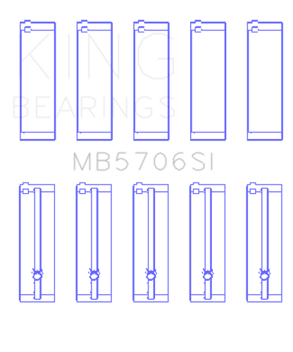 King Engine Bearings Hyundai i30 G4FC (Size +0.25mm) Main Bearing Set