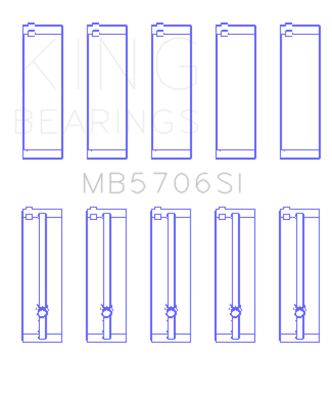 King Engine Bearings Hyundai i30 G4FC (Size +0.75mm) Main Bearing Set