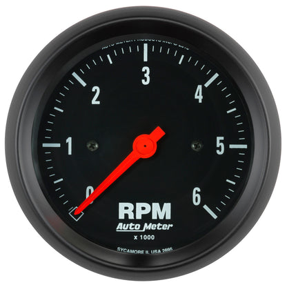 Autometer Z-Series 3-3/8in. 0-6K RPM In-Dash Tachometer Gauge