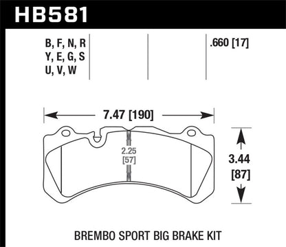 Hawk Performance Hawk Brembo Caliper Family J/N  HT-10 Race Brake Pads