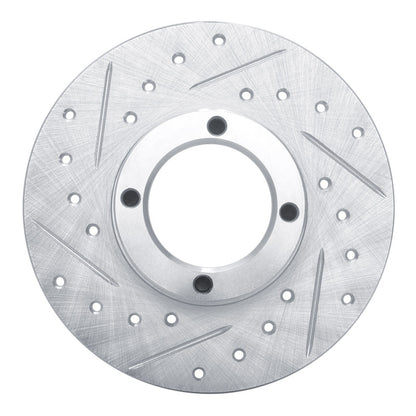 R1 Concepts R1 63-79 Austin Healey Sprite Front Left Drilled & Slotted Silver Brake Rotor
