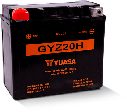 Yuasa Battery Yuasa GYZ20H High Performance Maintenance Free AGM 12-Volt Battery