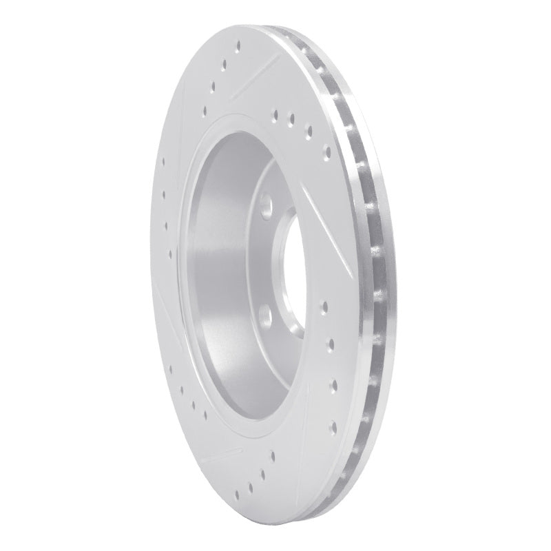 R1 Concepts R1 85-91 Audi 200 Quattro Rear Right Drilled & Slotted Silver Brake Rotor