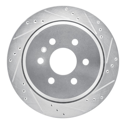 R1 Concepts R1 15-20 Chevrolet Colorado Rear Right Drilled & Slotted Silver Brake Rotor