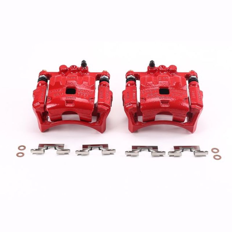 PowerStop Power Stop 11-17 Ford Fiesta Front Red Calipers w/Brackets - Pair
