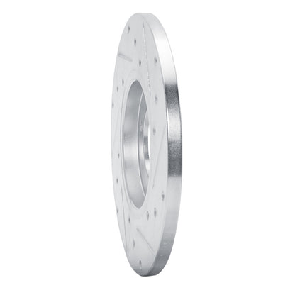 R1 Concepts R1 79-81 Toyota Celica Front Left Drilled & Slotted Silver Brake Rotor
