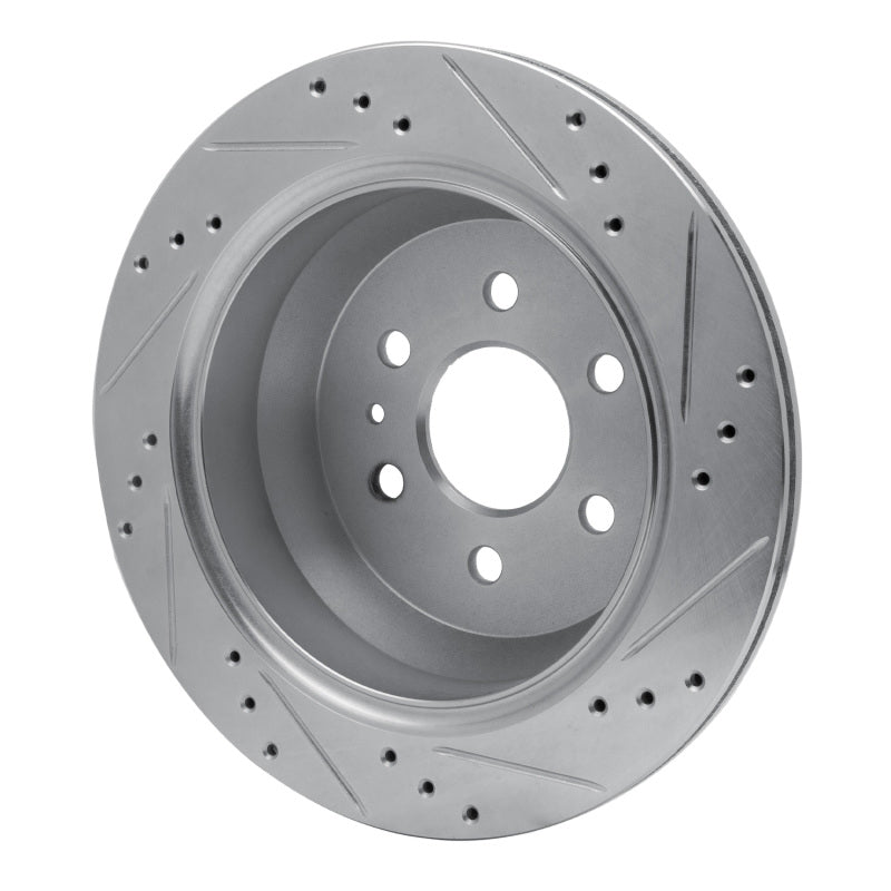 R1 Concepts R1 15-20 Chevrolet Colorado Rear Left Drilled & Slotted Silver Brake Rotor