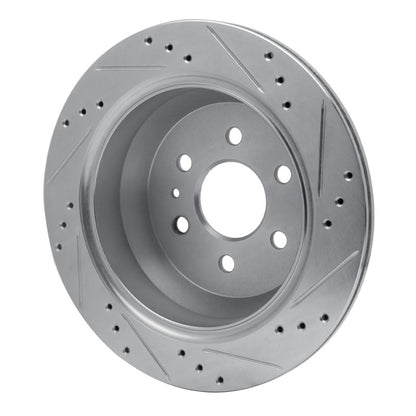 R1 Concepts R1 15-20 Chevrolet Colorado Rear Left Drilled & Slotted Silver Brake Rotor