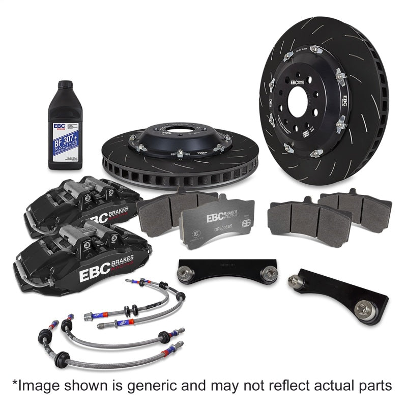EBC Racing 2023+ Nissan 400Z Black Apollo-6 Calipers 380mm Rotors Front Big Brake Kit