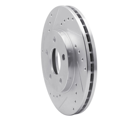 R1 Concepts R1 04-08 Chevrolet Malibu Front Left Drilled & Slotted Silver Brake Rotor