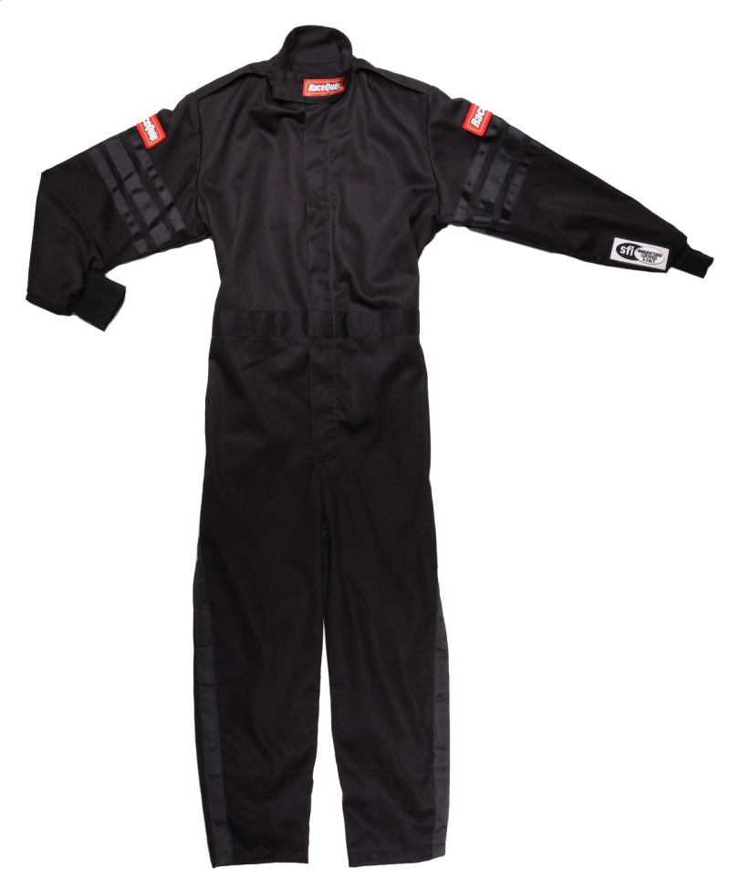 RaceQuip Black Trim SFI-1 JR. Suit - Kids XSM