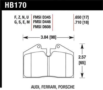 Hawk Performance Hawk 89-94 Porsche 911 / 86-91 944 Front & Rear Blue 9012 Race Brake Pads