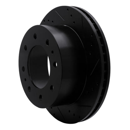 R1 Concepts R1 11-25 Chevrolet Silverado 3500 HD Rear Right Drilled & Slotted Black Brake Rotor
