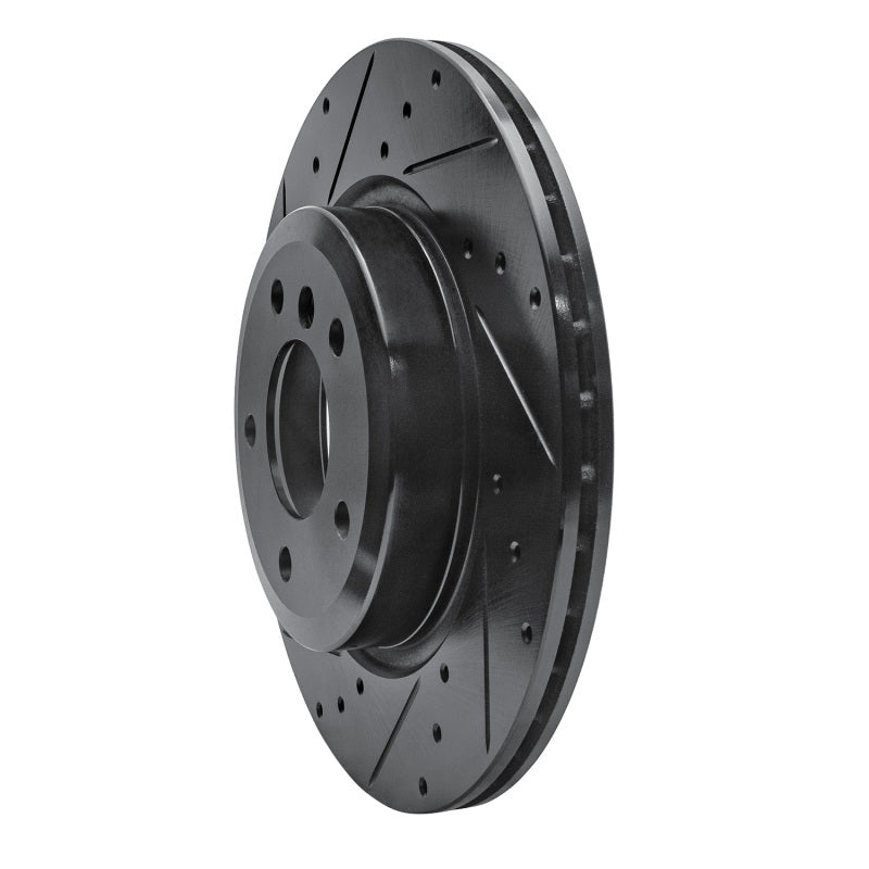 R1 Concepts R1 11-16 BMW Z4 Rear Left Drilled & Slotted Black Brake Rotor