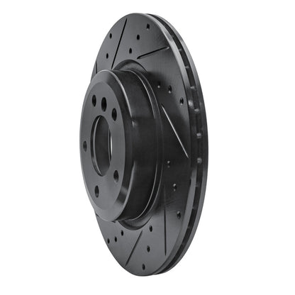 R1 Concepts R1 11-16 BMW Z4 Rear Left Drilled & Slotted Black Brake Rotor
