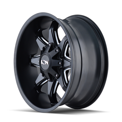 ION Wheels ION Type 181 17x9 / 5x114.3 BP / -12mm Offset / 87mm Hub Satin Black/Milled Spokes Wheel