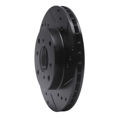 R1 Concepts R1 98-02 Acura CL Front Right Drilled & Slotted Black Brake Rotor
