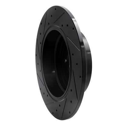 R1 Concepts R1 03-05 Land Rover Range Rover Rear Right Drilled & Slotted Black Brake Rotor